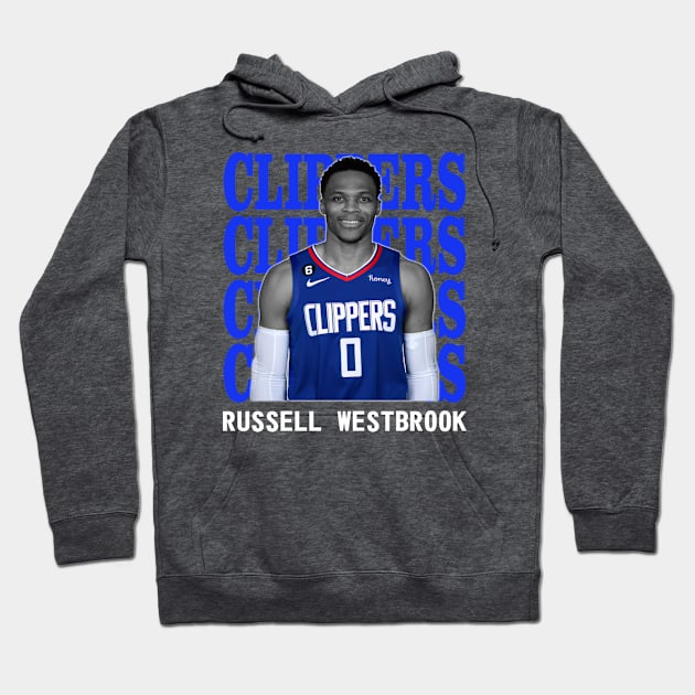 Los Angeles Clippers Russell Westbrook 0 Hoodie by Thejockandnerd